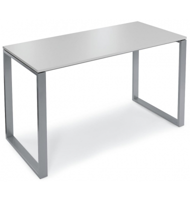 Stehtisch CELSUS 110cm (H), 140x70cm (BxT), rechteckig, lichtgrau / silber