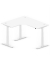 Sitz-Steh-Schreibtisch Jumbo Multi M, elektrisch höhenverstellbar, 65-130cm (H), 180x160cm (BxT), L-Form, weiß / weiß