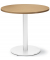 Konferenztisch 295364, 73,5cm (H), 80x80cm (BxT), 4 Personen, rund, nussbaum / weiß