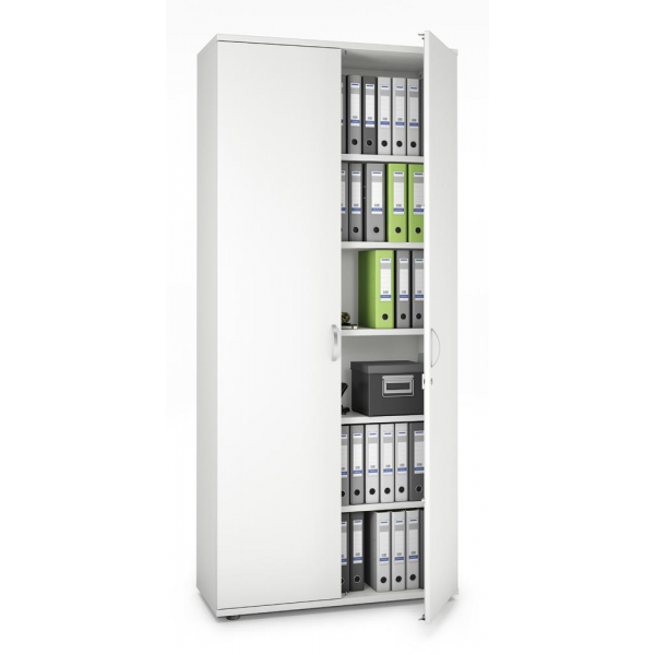 4255704311594 - Flügeltürenschrank MULTI M pro 294442 abschließbar 6 OH weiß 100x225x42cm (BxHxT) 4255704311594 Deskin