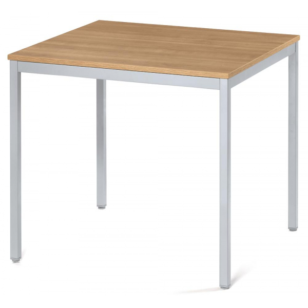 4255704311952 - Konferenztisch 332100 728cm (H) 80x80cm (BxT) 4 Personen quadratisch nussbaum   silber 4255704311952 Deskin