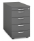 Standcontainer 333371, anthrazit, 5 Schubladen, Holz, abschlie&szlig;bar