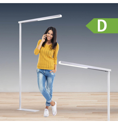 LED-Stehlampe, weiß, mit Standfuß