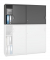 Aufsatzschrank MULTI M pro 333271, abschlie&szlig;bar, 2x2 OH, anthrazit, 160x75x42cm (BxHxT)