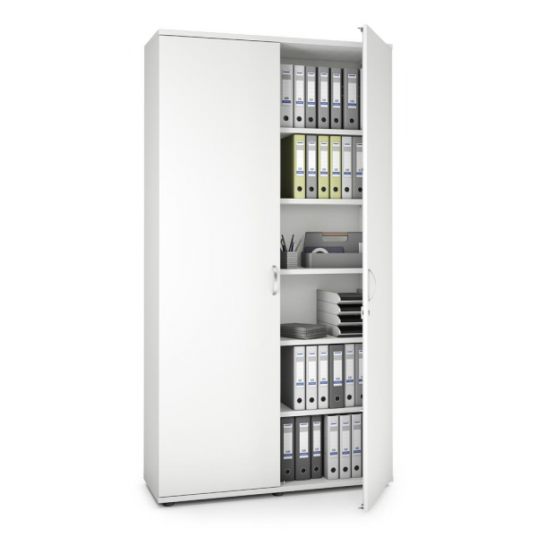 4255704312348 - Flügeltürenschrank MULTI M pro 294443 abschließbar 2x6 OH weiß 120x225x42cm (BxHxT) 4255704312348 Deskin