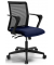Bürodrehstuhl SIGMA SMART, schwarz/blau / schwarz, bis 110kg