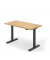 Sitz-Steh-Schreibtisch, elektrisch höhenverstellbar, 71,5-120,5cm (H), 120x65cm (BxT), rechteckig, buche / schwarz