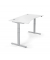Sitz-Steh-Schreibtisch Cockpit MULTI M, elektrisch höhenverstellbar, 65-130cm (H), 200x90cm (BxT), Cockpitform, weiß / silber