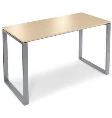 Stehtisch CELSUS 110cm (H), 140x70cm (BxT), rechteckig, ahorn / silber