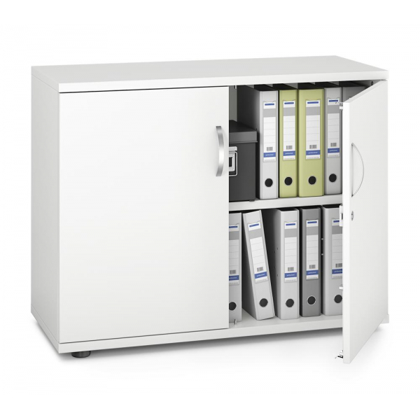 4255704312782 - Flügeltürenschrank MULTI M pro 294433 abschließbar 2 OH weiß 100x78x42cm (BxHxT) 4255704312782 Deskin