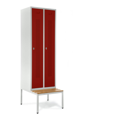 Garderobenspinde SYSTEM SP1 mit Sitzbank Garderobenspinde SYSTEM SP1 mit Sitzbank