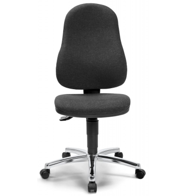 B&uuml;rostuhl COMFORT P, anthrazit / chrom, bis 110kg, ohne Kopfst&uuml;tze