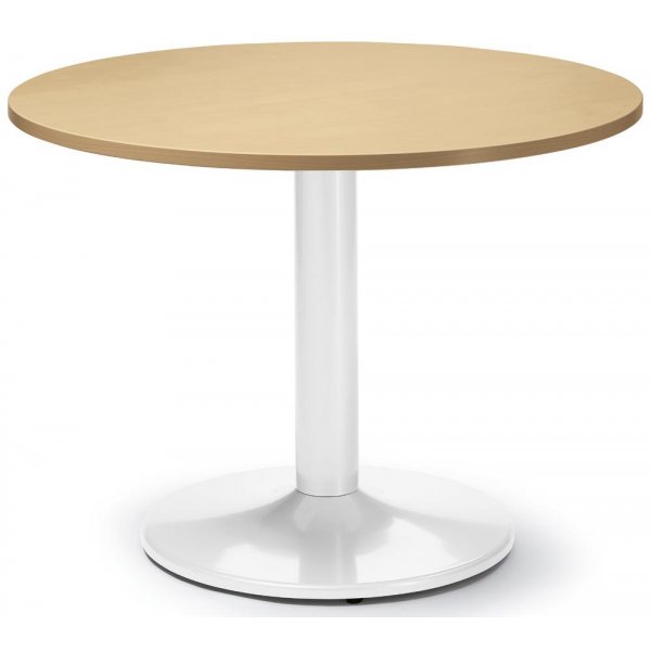 4255704313062 - Konferenztisch MODUL 735cm (H) 100x100cm (BxT) 5 Personen rund buche   weiß 4255704313062 Deskin