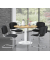 Konferenztisch MODUL, 73,5cm (H), 100x100cm (BxT), 5 Personen, rund, buche / wei&szlig;