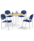 Konferenztisch 295366, 73,5cm (H), 100x100cm (BxT), 5 Personen, rund, buche / weiß