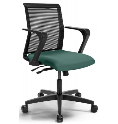 B&uuml;rodrehstuhl SIGMA SMART, schwarz/gr&uuml;n / schwarz, bis 110kg, ohne Kopfst&uuml;tze