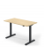 Sitz-Steh-Schreibtisch, elektrisch höhenverstellbar, 71,5-120,5cm (H), 120x65cm (BxT), rechteckig, ahorn / schwarz