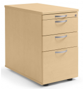 Standcontainer 294417, buche, 3 Schubladen, Holz, abschlie&szlig;bar