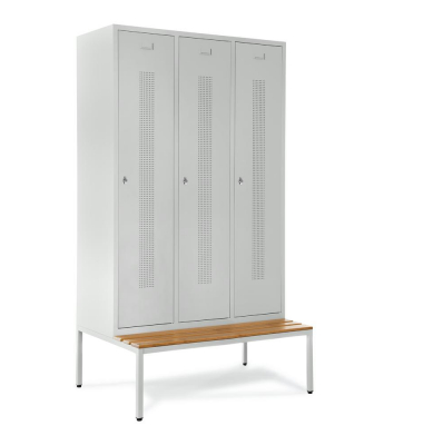Garderobenspinde SYSTEM SP1 mit Sitzbank Garderobenspinde SYSTEM SP1 mit Sitzbank