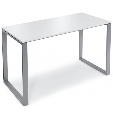 Stehtisch CELSUS 110cm (H), 140x70cm (BxT), rechteckig, weiß / silber