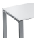 Stehtisch CELSUS 110cm (H), 140x70cm (BxT), rechteckig, weiß / silber