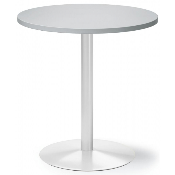 4255704313512 - Konferenztisch MODUL 72cm (H) 70x70cm (BxT) 3 Personen rund lichtgrau   weiß 4255704313512 Deskin