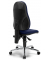B&uuml;rostuhl COMFORT P, blau / chrom, bis 110kg, ohne Kopfst&uuml;tze