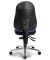 B&uuml;rostuhl COMFORT P, blau / chrom, bis 110kg, ohne Kopfst&uuml;tze