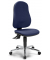 B&uuml;rostuhl COMFORT P, blau / chrom, bis 110kg, ohne Kopfst&uuml;tze