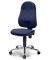 B&uuml;rostuhl COMFORT P, blau / chrom, bis 110kg, ohne Kopfst&uuml;tze