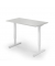 Sitz-Steh-Schreibtisch, elektrisch höhenverstellbar, 71,5-120,5cm (H), 120x65cm (BxT), rechteckig, lichtgrau / weiß