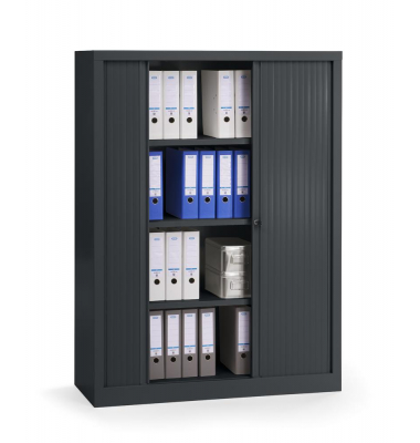 Rollladenschrank 330978, abschlie&szlig;bar, 4 OH, anthrazitgrau, 120x160x43cm (BxHxT)