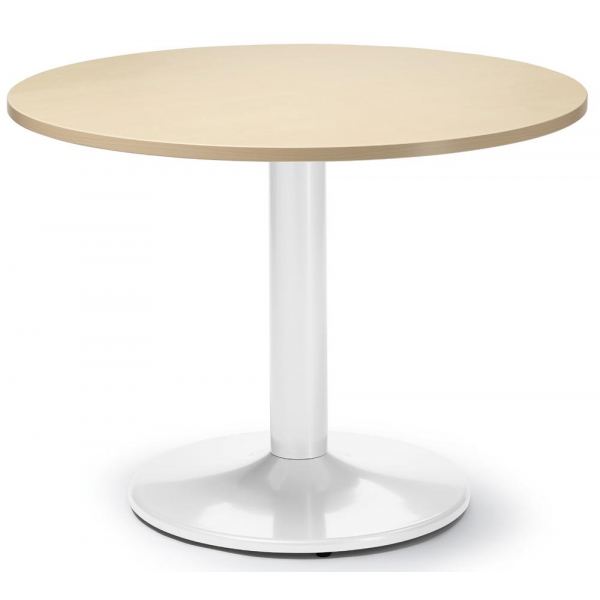 4255704313789 - Konferenztisch MODUL 735cm (H) 100x100cm (BxT) 5 Personen rund ahorn   weiß 4255704313789 Deskin