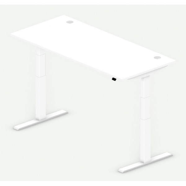 4255704313840 - Sitz-Steh-Schreibtisch Comfort Multi M Pro 331912 elektrisch höhenverstellbar 64-130cm (H) 200x80cm (BxT) rechteckig weiß   