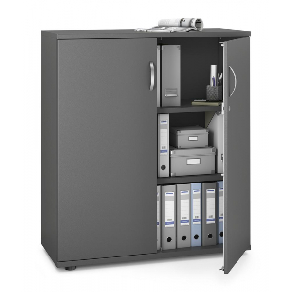 Deskin Aktenschrank MULTI M pro 332861, abschließbar, 3 OH, anthrazit, 100x114x42cm BxHxT)  Deskin