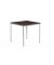Konferenztisch 332092, 72,8cm (H), 80x80cm (BxT), 4 Personen, quadratisch, nussbaum dunkel / silber