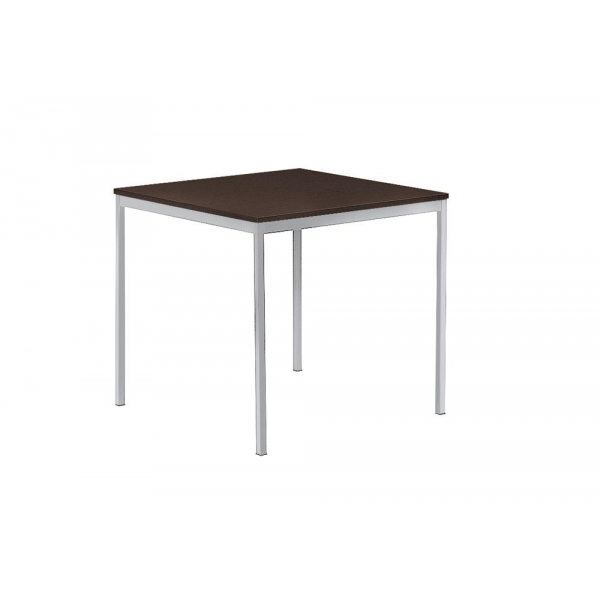 4255704313895 - Konferenztisch 332092 728cm (H) 80x80cm (BxT) 4 Personen quadratisch nussbaum dunkel   silber 4255704313895 Deskin