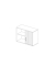Aufsatzschrank MULTI M pro 294456, abschlie&szlig;bar, 2 OH, wei&szlig;/alusilber, 100x75x42cm (BxHxT)