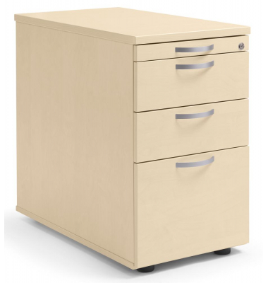 Standcontainer 294418, ahorn, 3 Schubladen, Holz, abschlie&szlig;bar