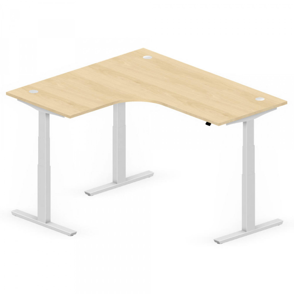 4255704314038 - Sitz-Steh-Schreibtisch Jumbo Multi M Pro 295097 elektrisch höhenverstellbar 1800mmxmm (BxT) L-Form buche Alusilber RAL 90 4255704314038 - Sitz-Steh-Schreibtisch Jumbo Multi M Pro 295097 elektrisch höhenverstellbar 1800mmxmm (BxT) L-Form buche Alusilber RAL 90