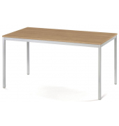 Konferenztisch 332104, 72,8cm (H), 160x80cm (BxT), 6 Personen, rechteckig, nussbaum / silber
