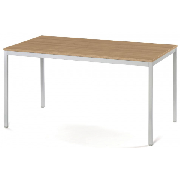 4255704314144 - Konferenztisch 332104 728cm (H) 160x80cm (BxT) 6 Personen rechteckig nussbaum   silber 4255704314144 Deskin