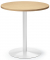 Konferenztisch 295356, 72cm (H), 70x70cm (BxT), 3 Personen, rund, buche / weiß