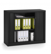 Rollladenschrank 331000, abschlie&szlig;bar, 2 OH, schwarz, 100x100x43cm (BxHxT)