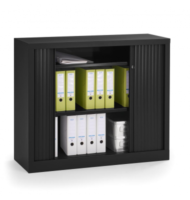 Rollladenschrank 331000, abschlie&szlig;bar, 2 OH, schwarz, 100x100x43cm (BxHxT)