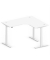 Sitz-Steh-Schreibtisch Jumbo Multi M, elektrisch höhenverstellbar, 65-130cm (H), 180x160cm (BxT), L-Form, weiß / weiß