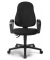 B&uuml;rostuhl COMFORT P, schwarz / schwarz, mit Armlehnen, bis 110kg, ohne Kopfst&uuml;tze