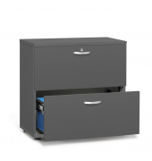 H&auml;ngeregistraturschrank 333375 MULTI M pro, anthrazit, 2 Schubladen, 2-bahnig