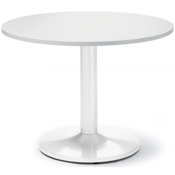 4255704314489 - Konferenztisch MODUL 735cm (H) 100x100cm (BxT) 5 Personen rund weiß   weiß 4255704314489 Deskin