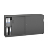 Schiebet&uuml;renschrank MULTI M pro 333253, abschlie&szlig;bar, 2x2 OH, anthrazit, 160x78x42cm (BxHxT)